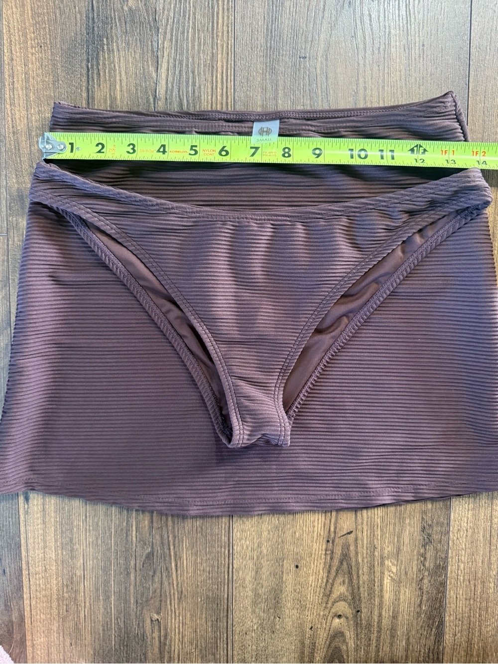 House of Harlow 1960 Brown Ribbed Set W/ Bikini Bottom (M) & Cover Up Skirt (S) - Picture 10 of 10
